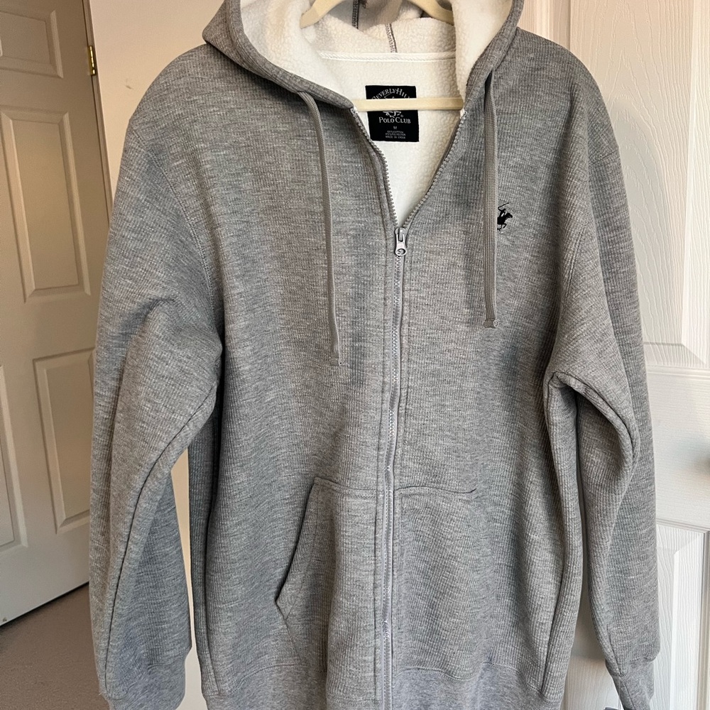 Beverly Hills Polo Club Gray Zip-Up Sweater